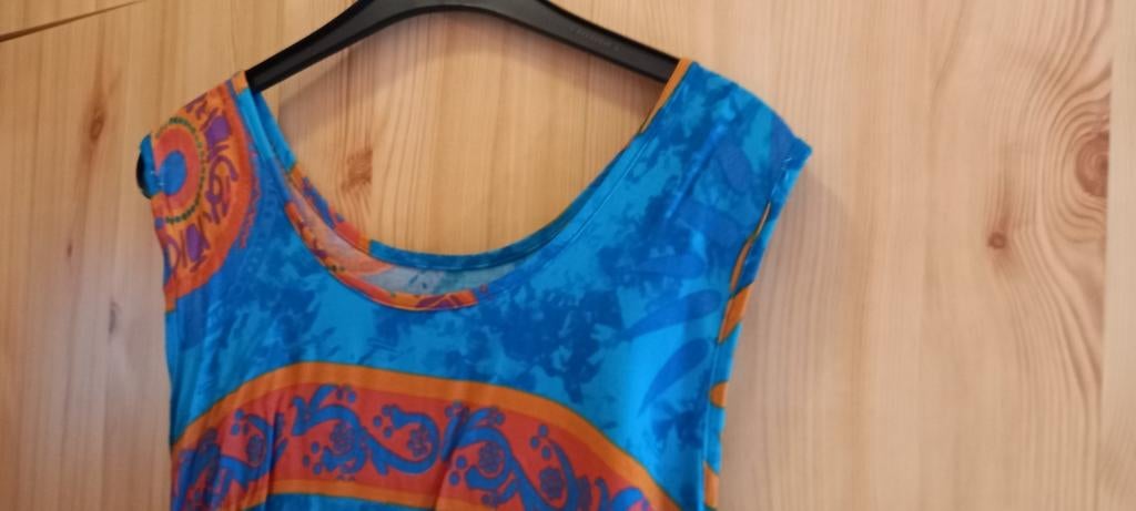 Satijnen zomerkleedje S/M, Kleding | Dames, Maat 38/40 (M), Blauw, Ophalen of Verzenden, Zo goed als nieuw