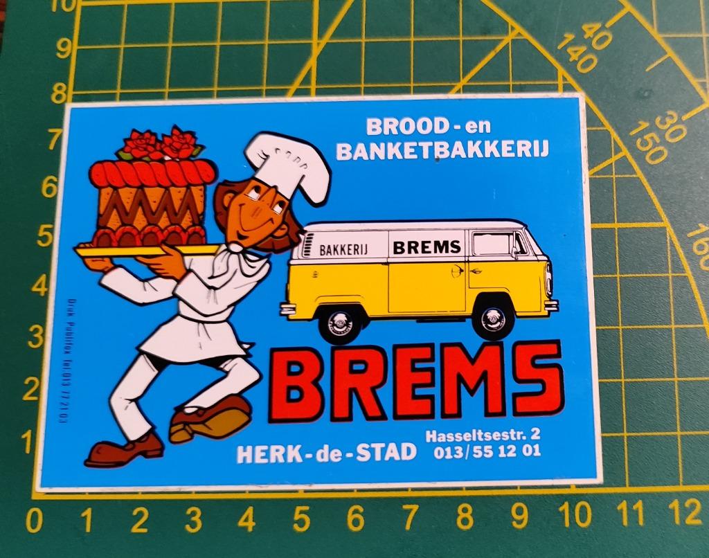 Sticker Volkswagen T2 bestelwagen bakker Herk de stad, Ophalen of Verzenden