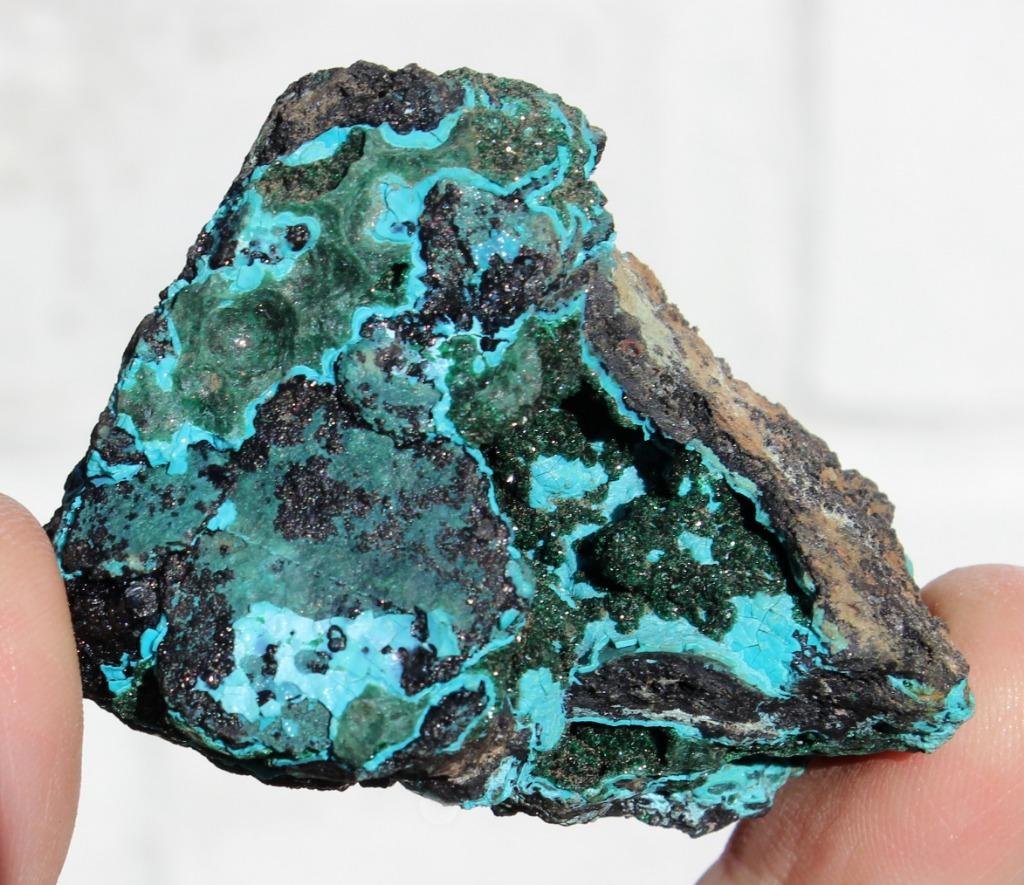 CHRYSOCOLLA en MALACHIET uit LUBUMBASHI in CONGO, Ophalen of Verzenden, Mineraal