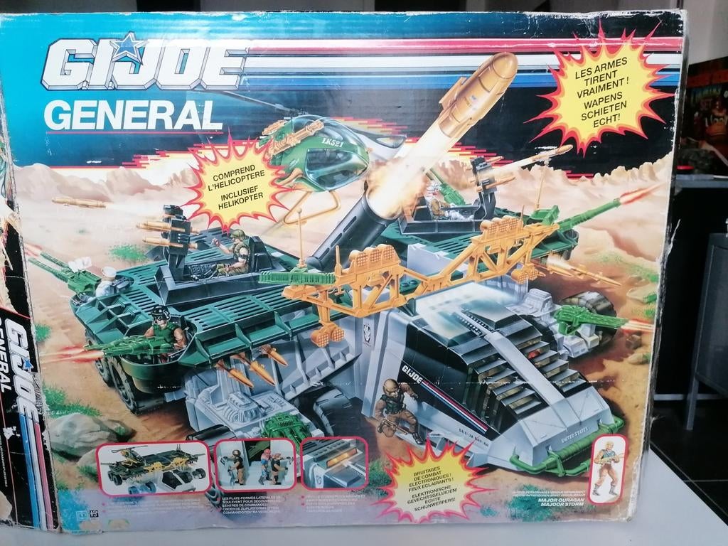 Gi Joe General in doos, Kinderen en Baby's, Speelgoed | Actiefiguren, Ophalen of Verzenden, Gebruikt