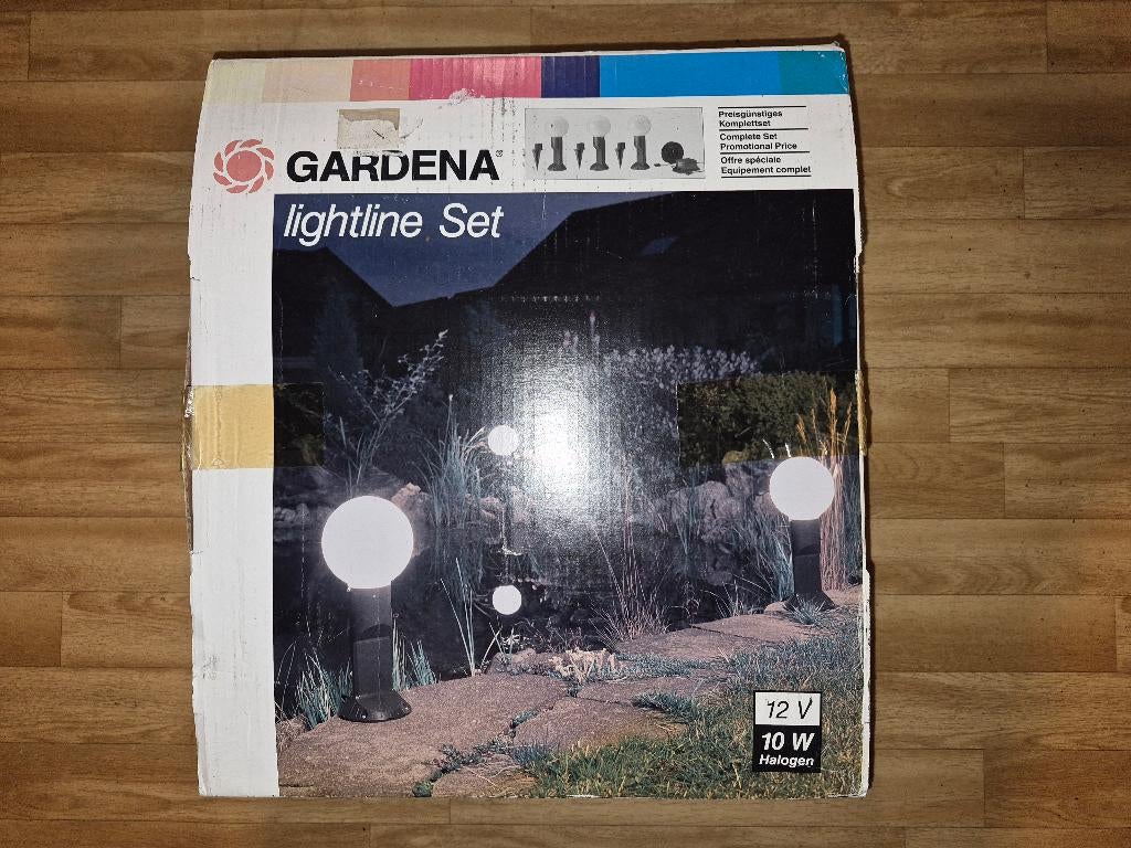 Lampes de jardin Gardena Lightline Set, Lampadaire, Synthétique, Enlèvement, Alimentation secteur