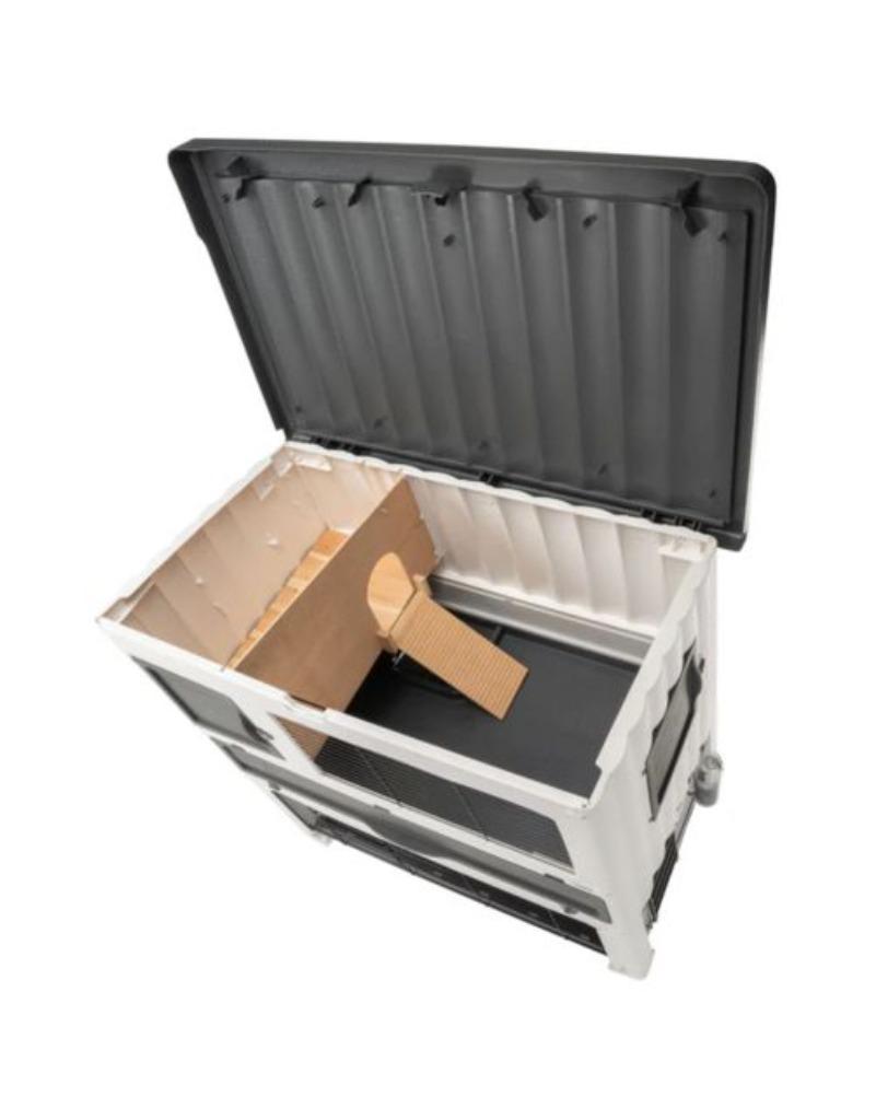 Ferplast kunststof konijnenhok GRAND LODGE 140 plus, Dieren en Toebehoren, 110 cm of meer, Nieuw, Ophalen of Verzenden, 90 cm of meer