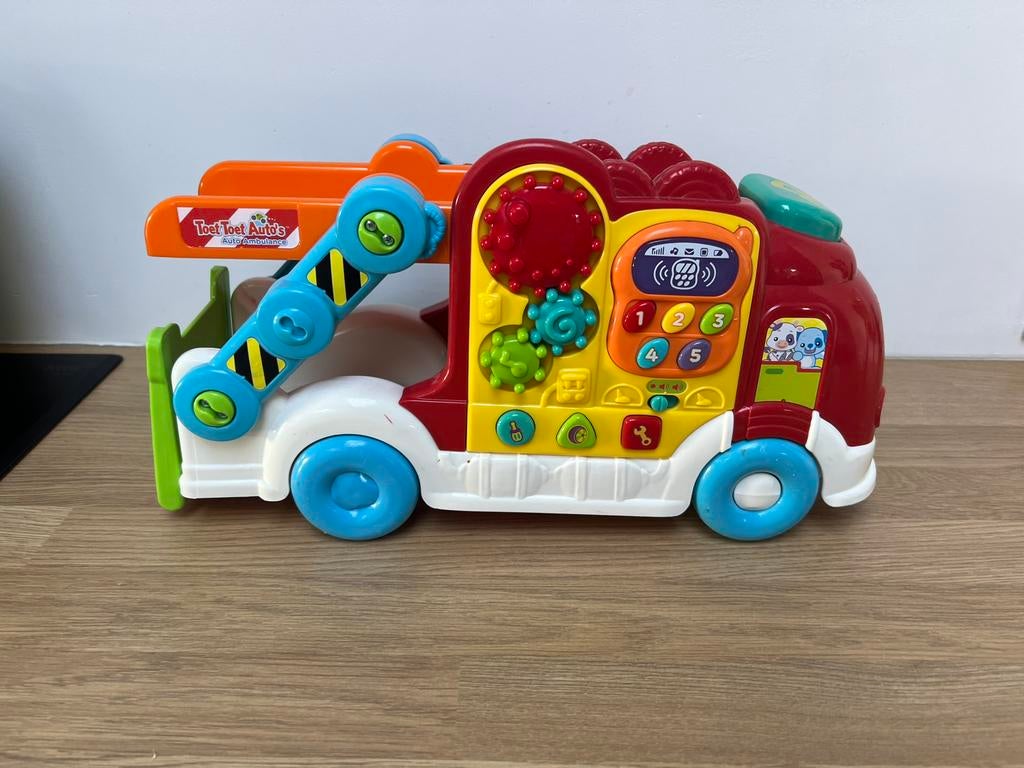 Vtech toet toet ambulance, kiekeboe dierentuin, trein, brand, Kinderen en Baby's, Ophalen, Gebruikt