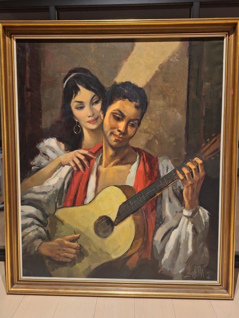 Groot schilderij Aimé Van Belleghem, Ophalen