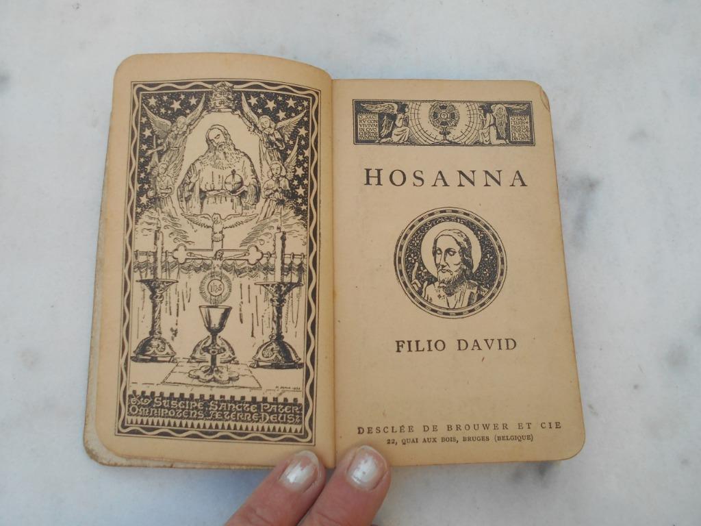 ancien livre religieux Hosanna 1936 Diocese Liege et Namur, Antiquités & Art, Antiquités | Objets religieux, Enlèvement ou Envoi