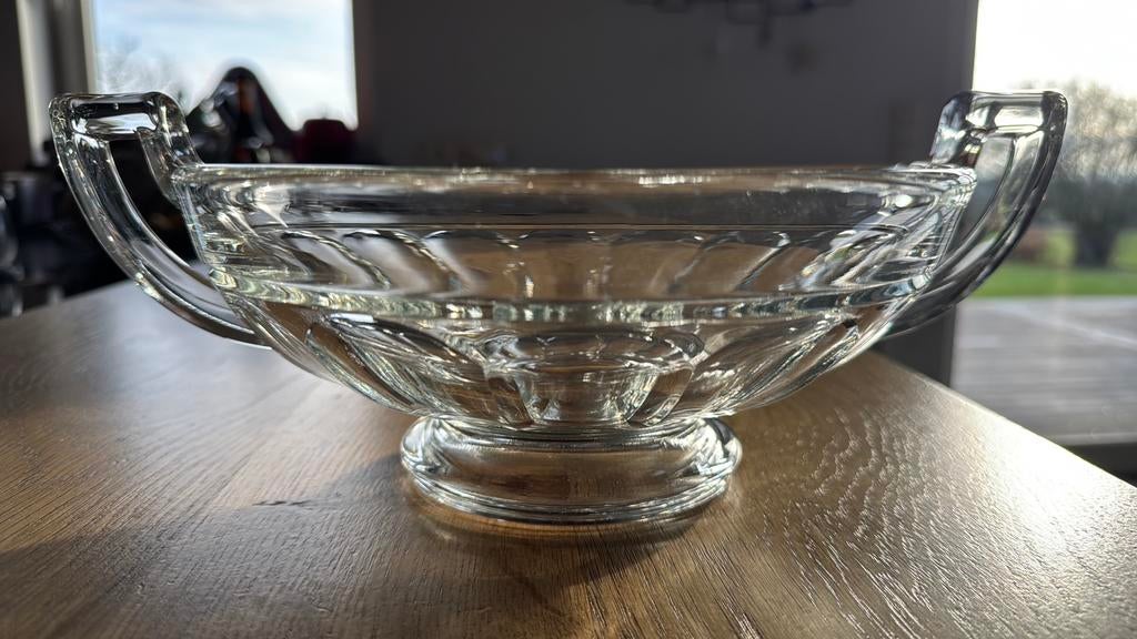 Plat, saladier, coupe cristal transparent Val Saint Lambert, Enlèvement