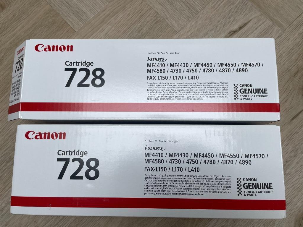 2 cartouches et toners originaux neufs (Canon 728), Enlèvement ou Envoi, Neuf, Toner, Canon