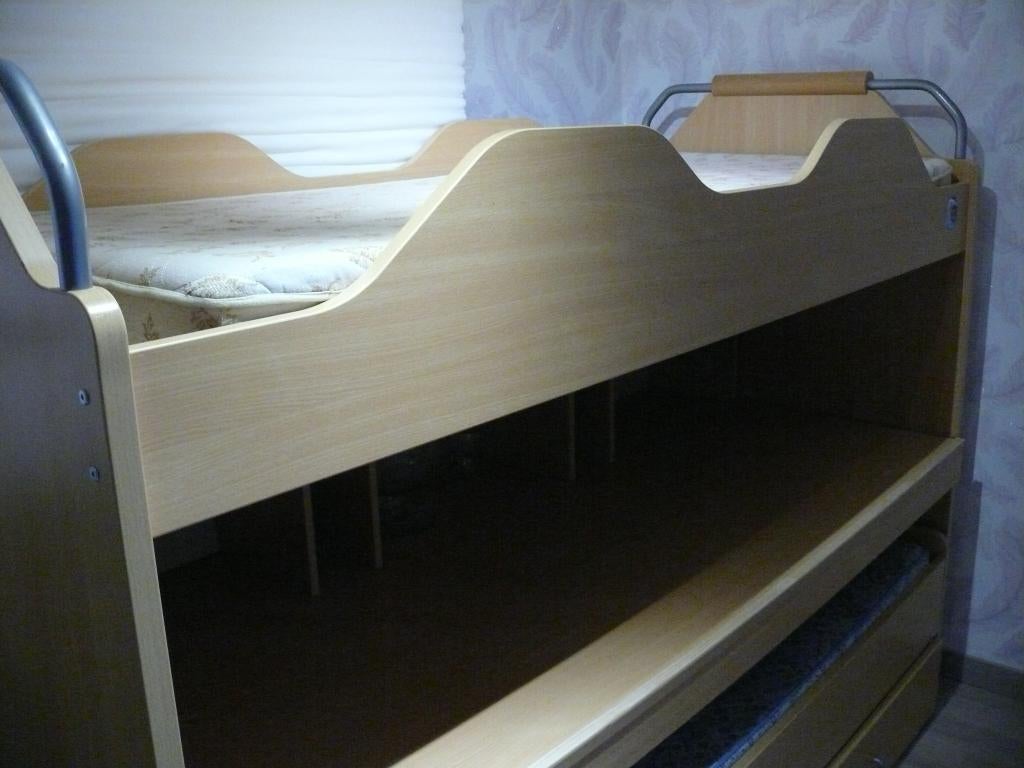 Lit superposé avec bureau, Maison & Meubles, 100 cm, 210 cm, Comme neuf, Enlèvement
