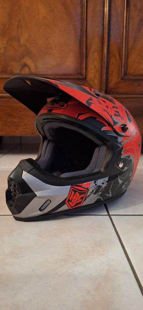 HJC Helmet oranje/grijs - maat 56, Ophalen, HJC, S, Tweedehands
