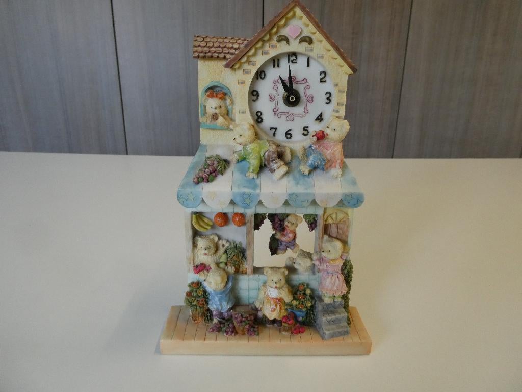 Leuke berenklok - klok met beren, Ophalen of Verzenden, Zo goed als nieuw, Beeldje, Overige merken