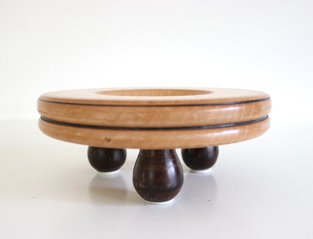 Vintage houten schaal - Handwerk - Art Deco stijl, Ophalen of Verzenden, Zo goed als nieuw, Hout, Schaal