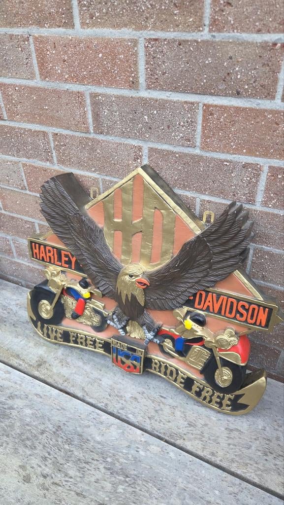 Harley Davidson wandbord polyester, Fietsen en Brommers, Brommers | Toebehoren, Ophalen