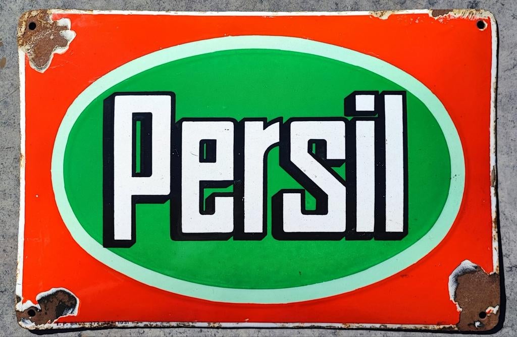 Persil geëmailleerd bord uit 1931!, Verzamelen, Merken en Reclamevoorwerpen, Ophalen of Verzenden