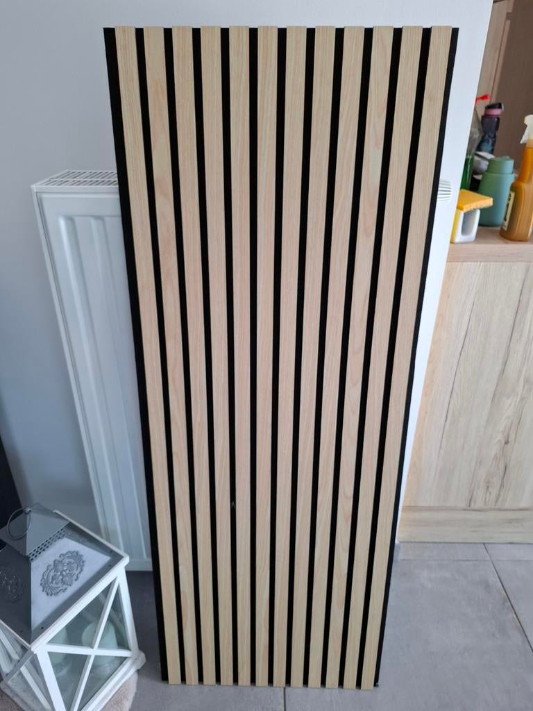 NIEUW akoestisch wandpaneel - Houten latten (130 x 50 cm), Huis en Inrichting, Woonaccessoires | Kamerschermen, Ophalen