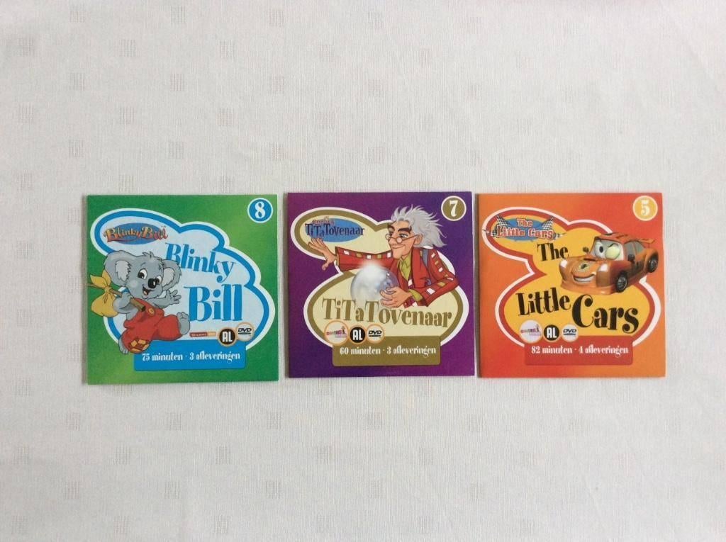 3 KinderDVD's: Little Cars, Tita Tovenaar, Blinky Bill, Cd's en Dvd's, Dvd's | Kinderen en Jeugd, Ophalen of Verzenden