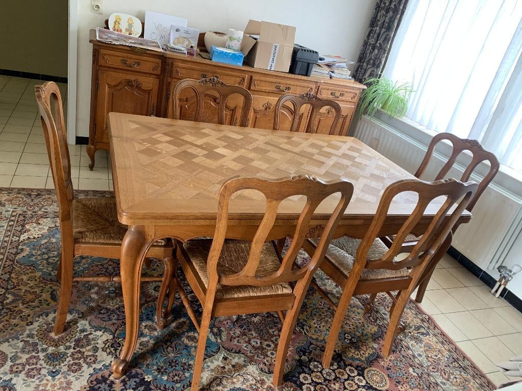 Te koop eetkamer Louis XV, Enlèvement, Utilisé, Louis XV, 6 à 8 chaises