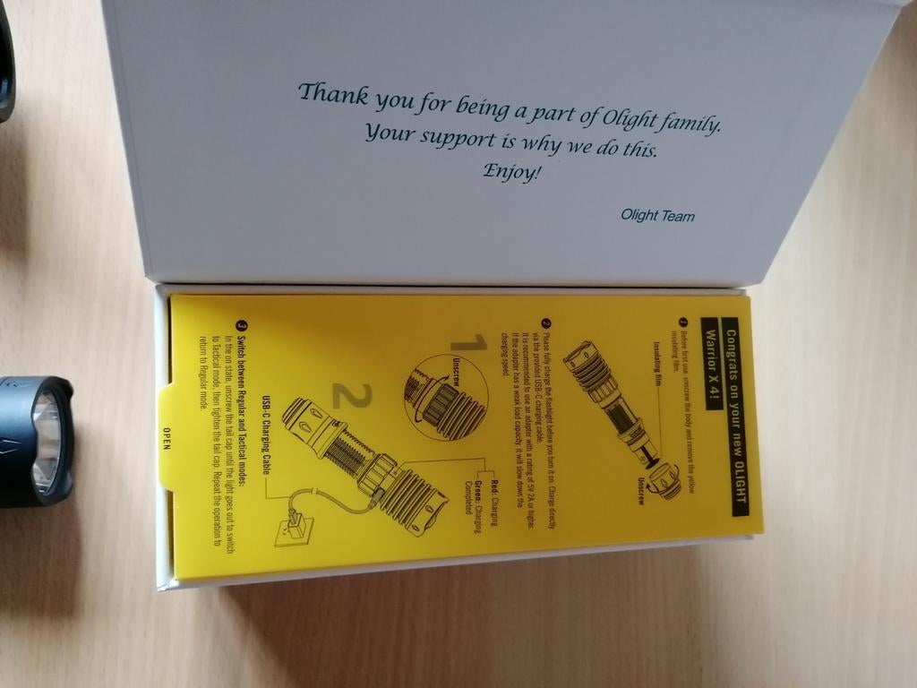 Olight Warrior X4, Ophalen