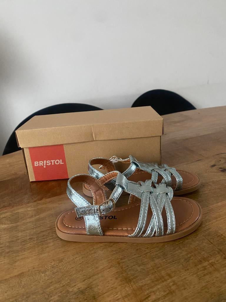 Bristol Sandalen Plat Glimmend Lichtblauw, Neuf, Enlèvement, Autres types, Fille