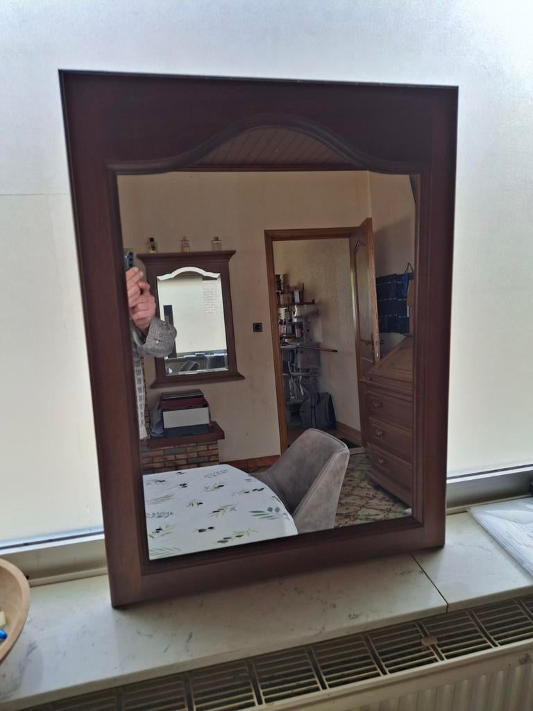 Miroir gratuit, Antiquités & Art, Enlèvement, Rectangulaire, 50 à 100 cm, Moins de 100 cm
