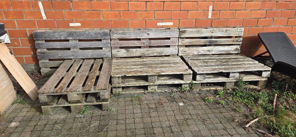 Paletten, Doe-het-zelf en Bouw, Hout en Planken, Ophalen, Gebruikt, 200 tot 250 cm, Overige houtsoorten