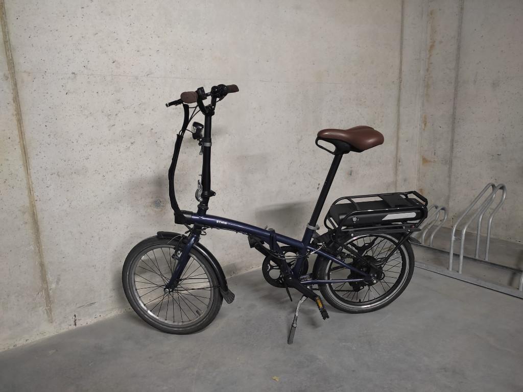 Vélo pliant électrique bleu e-fold 500, Vitesses, Enlèvement, Utilisé, Totalement pliable