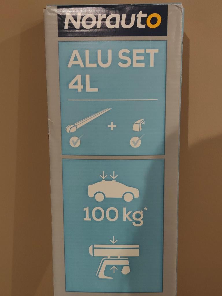 Fietsendrager dak - Norauto aluminium set - nooit gebruikt, Ophalen of Verzenden, Nieuw, Dakdrager