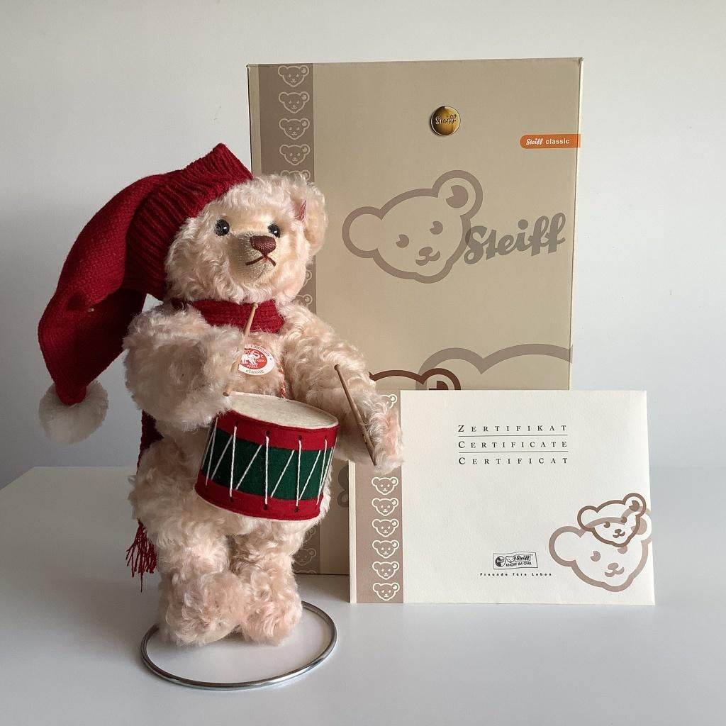 Mooie Gelimiteerde Steiff teddybeer "Der kleine Trommler", Ophalen of Verzenden, Nieuw, Steiff