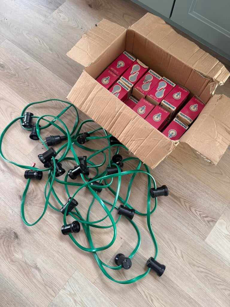 Feestverlichting lamp slinger prikkabel lichtsnoer, Ophalen