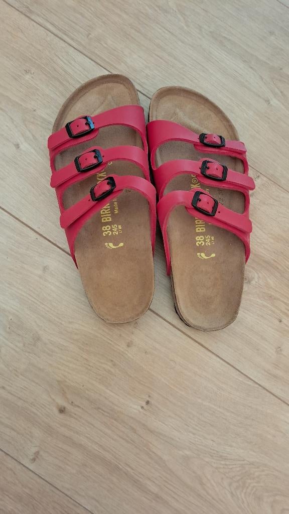 Birkenstock sandalen, Kleding | Dames, Schoenen, Zo goed als nieuw, Rood, Birkenstock, Sandalen of Muiltjes