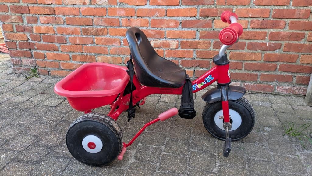 Driewieler met bakje, Ophalen