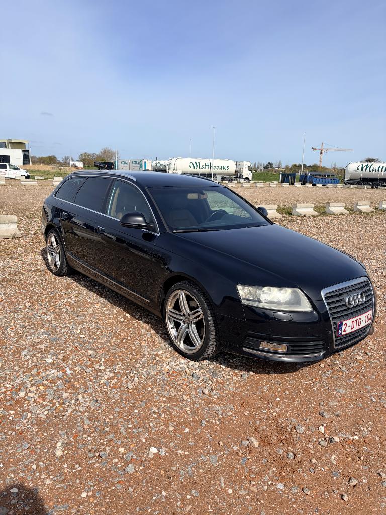 Audi A6 C6 Avant 2009 2.0 TDI, Auto's, Audi, Euro 5, Parkeersensor, Zwart, Leder