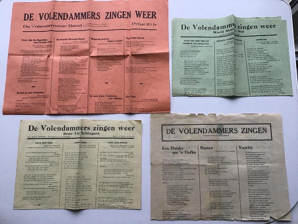 Collectie volksliedjes:"De Volendammers zingen weer"jaar1955, Boeken, Muziek, Ophalen of Verzenden, Zo goed als nieuw