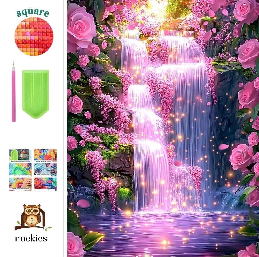 No 50 Diamond Painting cascades 50x40cm (carrées), Hobby & Loisirs créatifs, Bricolage, Neuf, Diamond painting, Éducatif, Autocollant