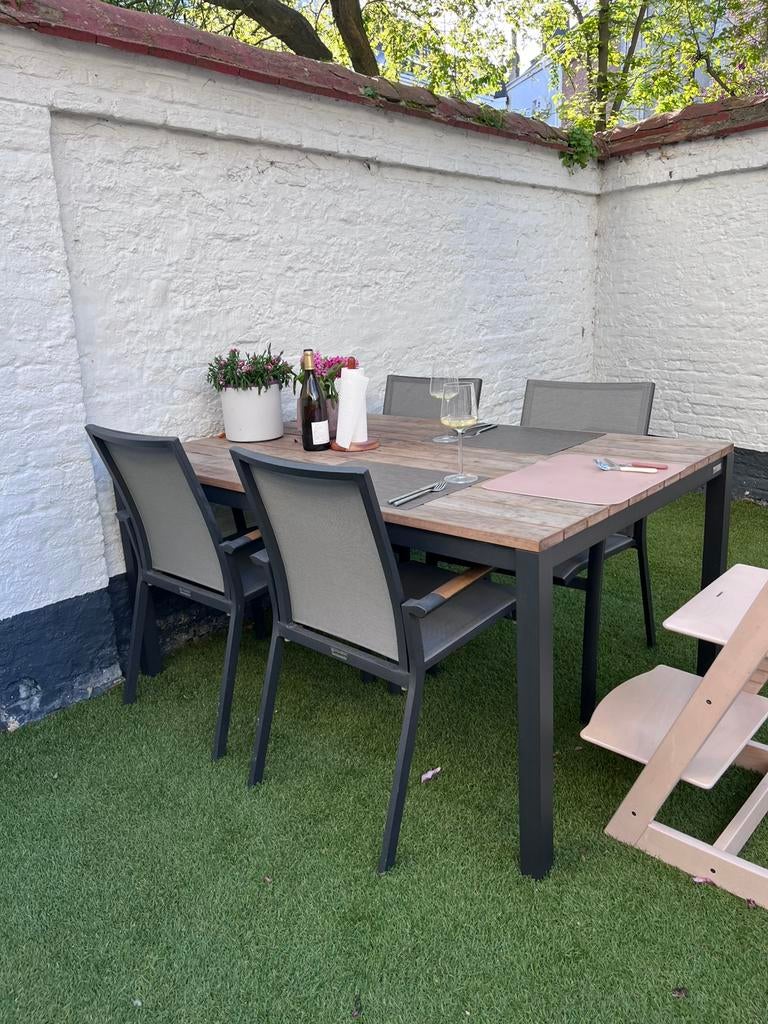 Tuinset Jati en kebon, Jardin & Terrasse, Enlèvement, Comme neuf, Rectangulaire, Autres matériaux