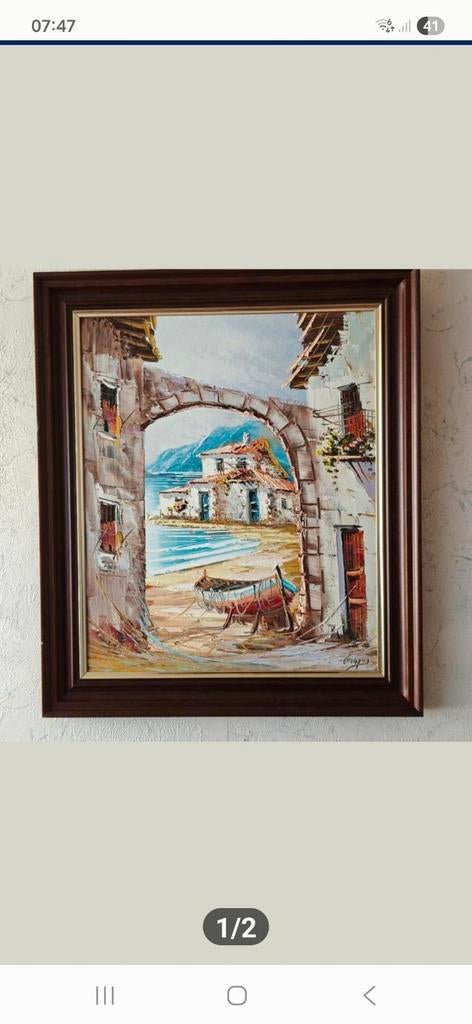 Schilderij MOET DRINGEND WEG, Ophalen