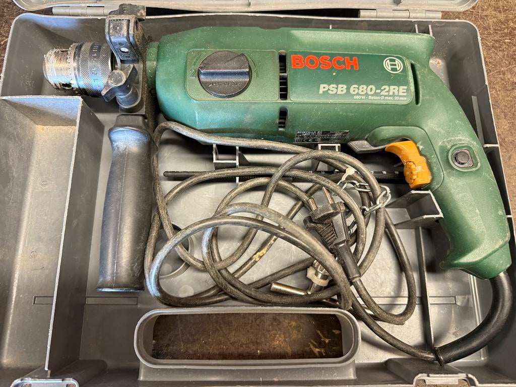 Bosch klop- boormachine, Variabele snelheid, Ophalen, Boormachine, Gebruikt