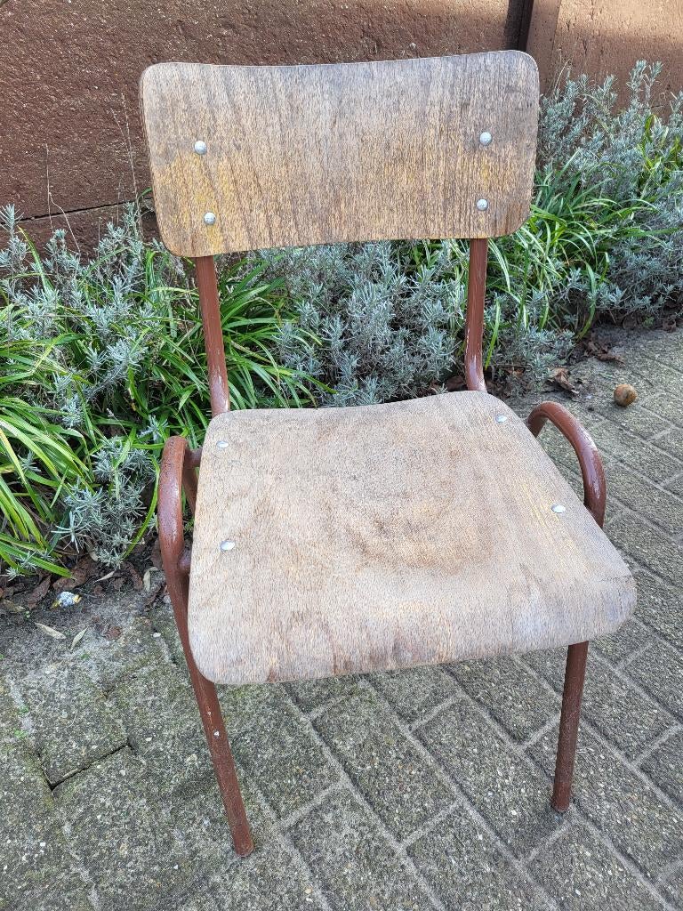 Chaises d'école 8 pièces, Maison & Meubles, Chaises, Enlèvement, Utilisé, Bois, Cinq, Six Chaises ou plus