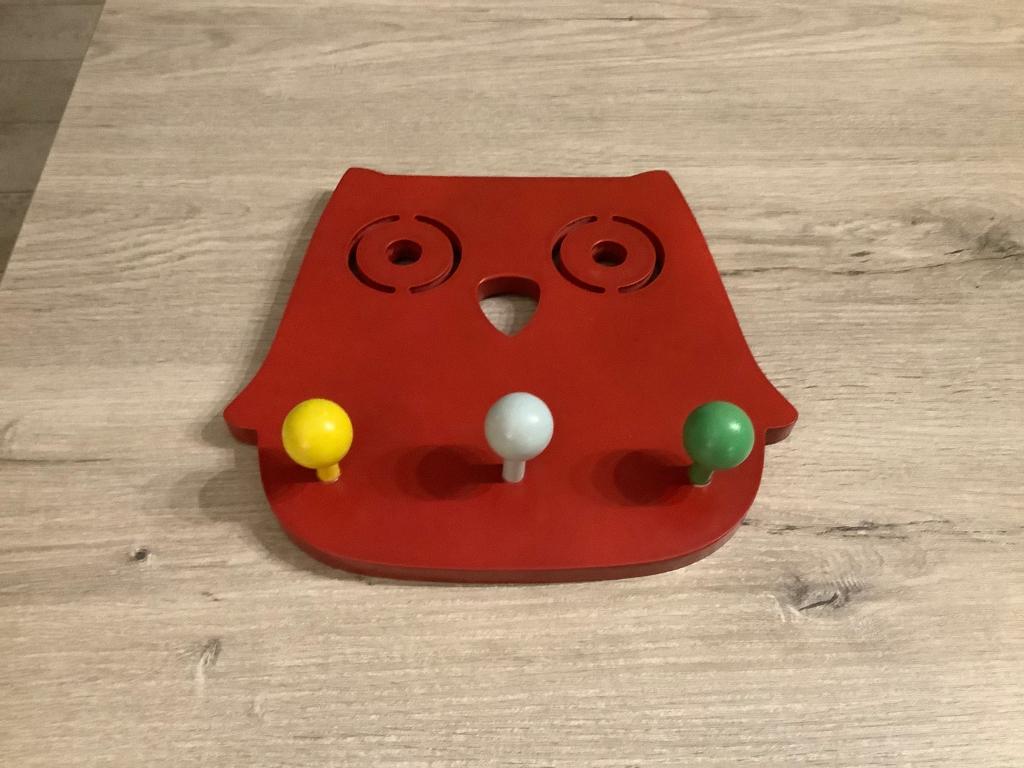 Porte-manteau pour enfant en bois en forme de hibou, Enlèvement ou Envoi, Comme neuf, Portemanteau