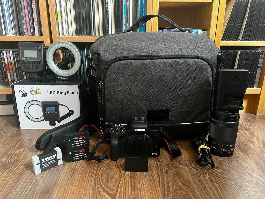 Canon EOS M50 Mk2 + accessoires, Sans zoom optique, Enlèvement ou Envoi, Canon, Comme neuf