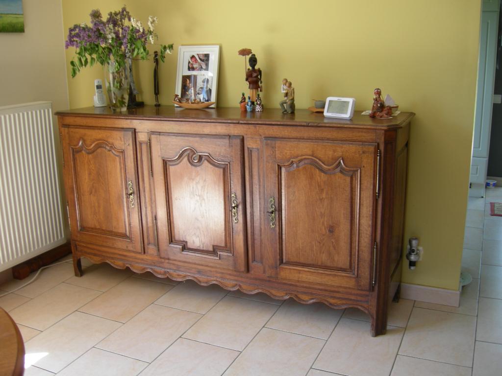Dresse ancienne 3 portes en chêne massif, Enlèvement
