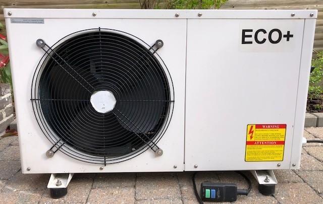 WARMTEPOMP ECO + 8 voor zwembad 20-25 kuub: 350 €, Tuin en Terras, Ophalen, Gebruikt, Verwarming