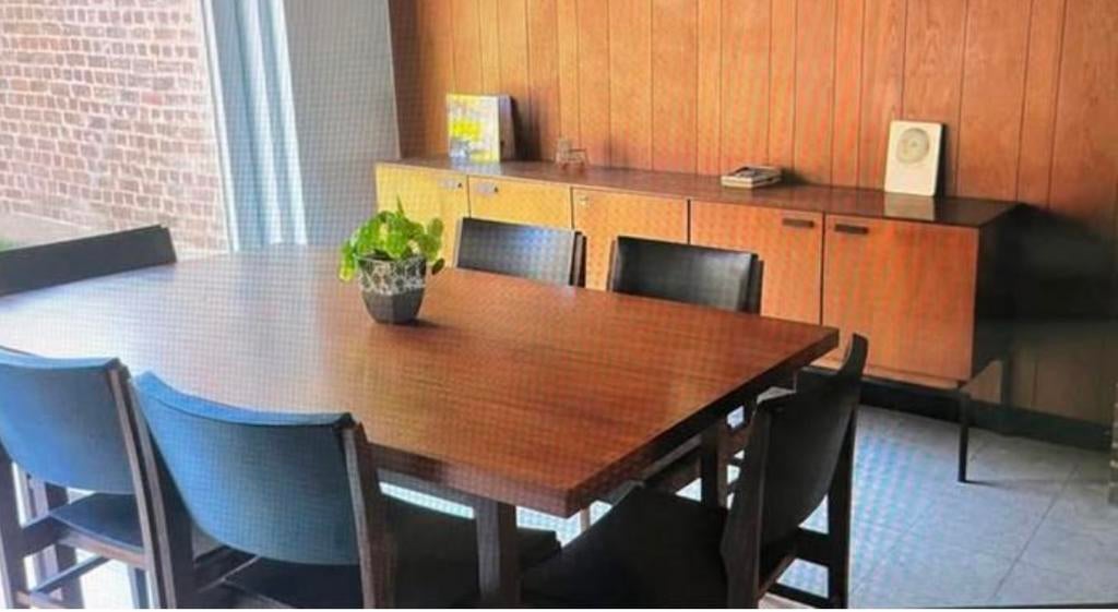 Vintage uitschuifbare tafel met 6 stoelen!, Enlèvement