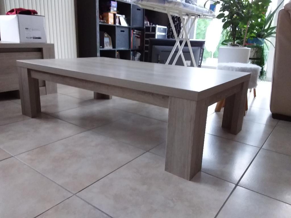 Meuble tv + table., Maison & Meubles, Enlèvement, Utilisé, Autres essences de bois
