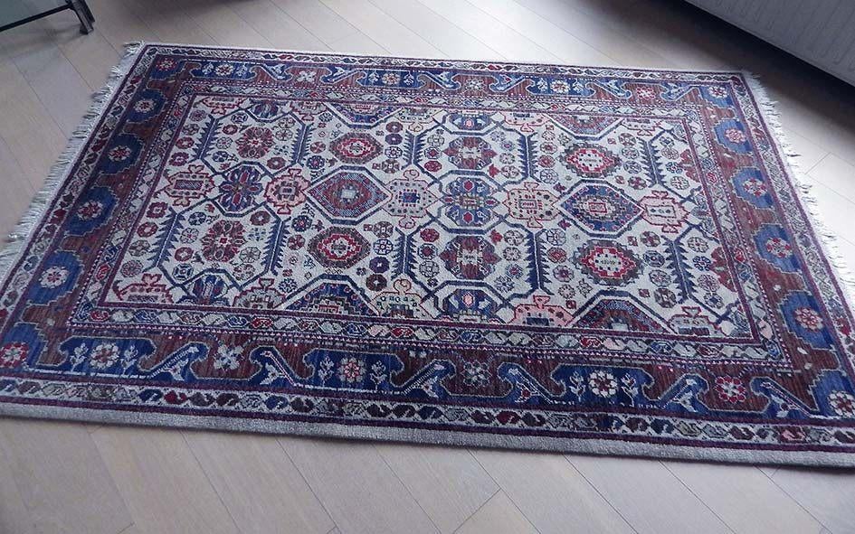 Oosters Karabagh Tapijt + Loper: €. 30,00/stuk., Huis en Inrichting, Stoffering | Tapijten en Vloerkleden, Ophalen, Gebruikt, Blauw