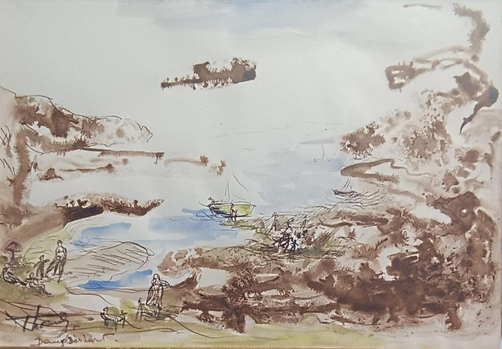 Thoma-Dambiermont: Paysage imaginaire (53 x 43 cm), Antiek en Kunst, Ophalen of Verzenden