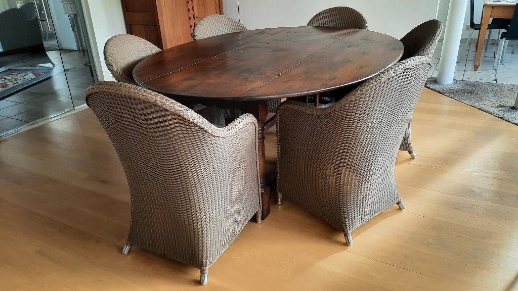 Vincent Sheppard Lloyd Loom eetkamer(tuin)stoelen - 6 st. CF, Huis en Inrichting, Stoelen, Ophalen, Overige materialen, Overige kleuren