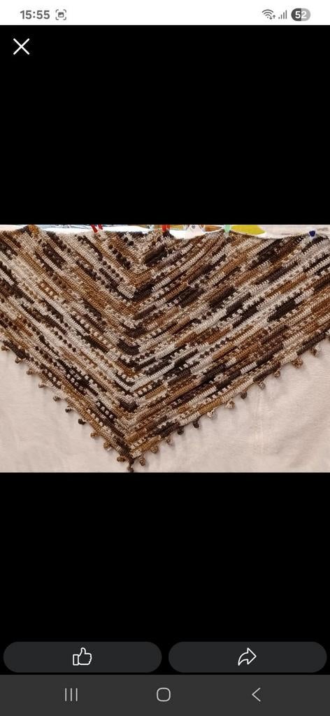 Châle fait main à vendre, Hobby & Loisirs créatifs, Tricot & Crochet, Enlèvement, Comme neuf, Crochet