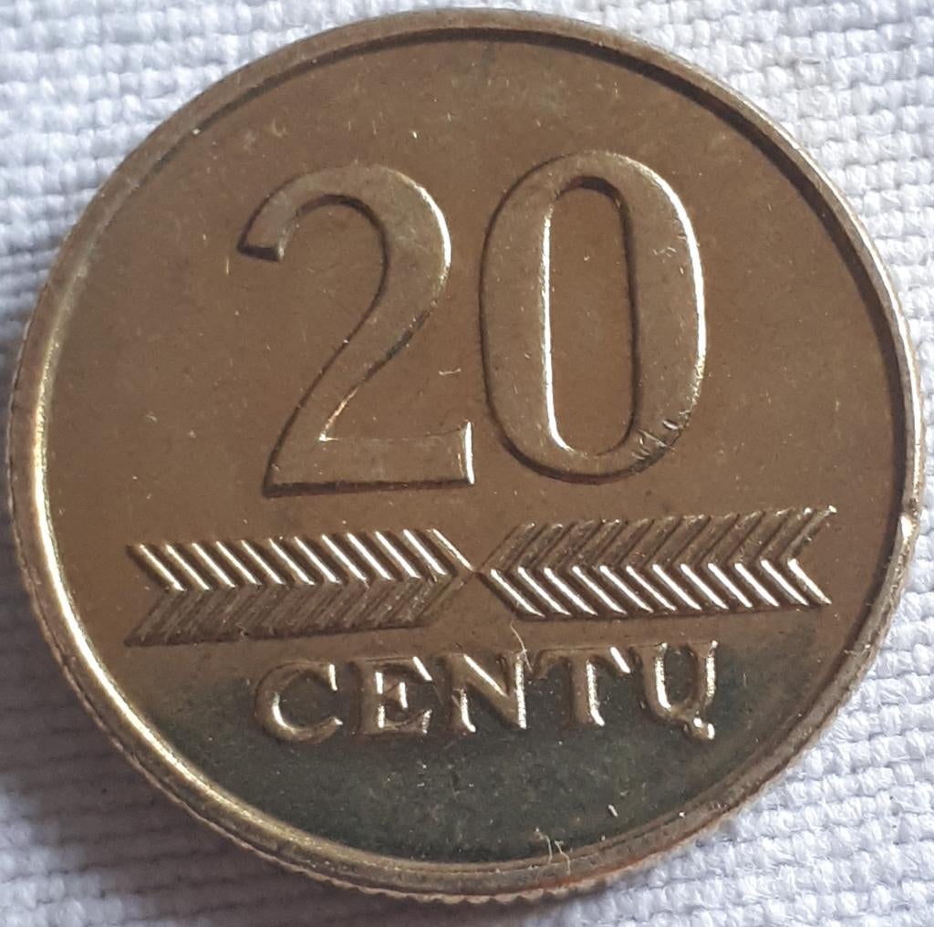 LITUANIE : 20 CENTU 1999 KM 107 UNC, Envoi, Autres pays, Monnaie en vrac