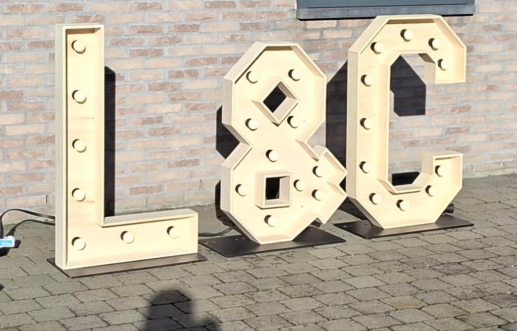 Lichtletters op voet met ledlampen 101h61br met dimmers, Ophalen of Verzenden, Zo goed als nieuw, Overige typen