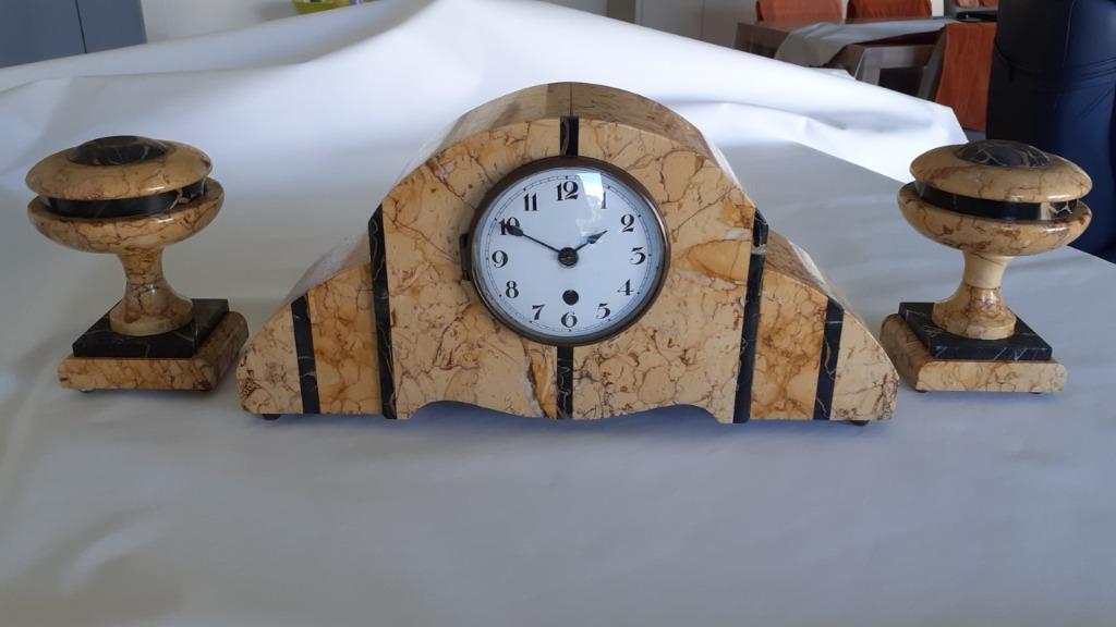 ART DECO  MARMEREN  SCHOUWGARNITUUR, Antiek en Kunst, Ophalen